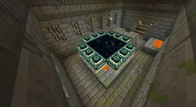 Shown: An End Portal Room with a Silverfish inside (Image via minecraft.fandom)