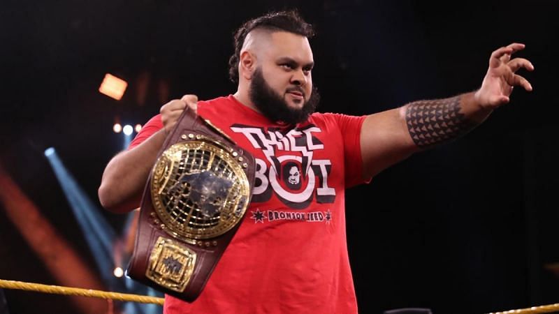 Bronson Reed with the NXT North American Championship