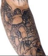 Cody Garbrandt Saint Michael and The Devil Tattoo