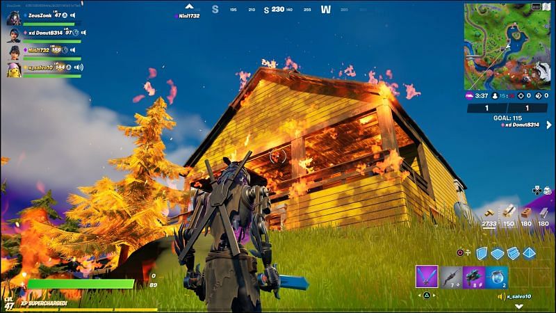 Flame Challenge Fortnite Fortnite Week 8 Challenges The Easiest Method To Light Structures On Fire In Season 6