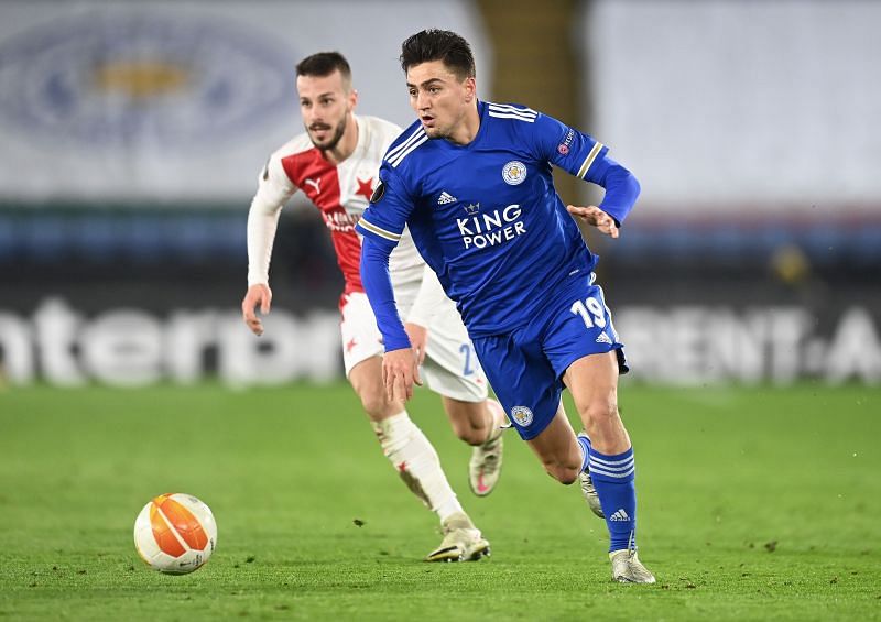Cengiz Under in action for Leicester in the Europa League