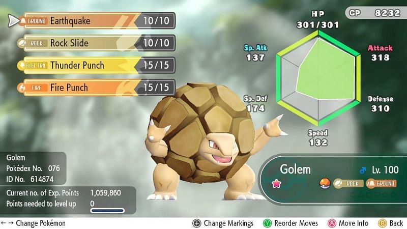 Pokemon 8076 Mega Golem Pokedex: Evolution, Moves, Location, Stats
