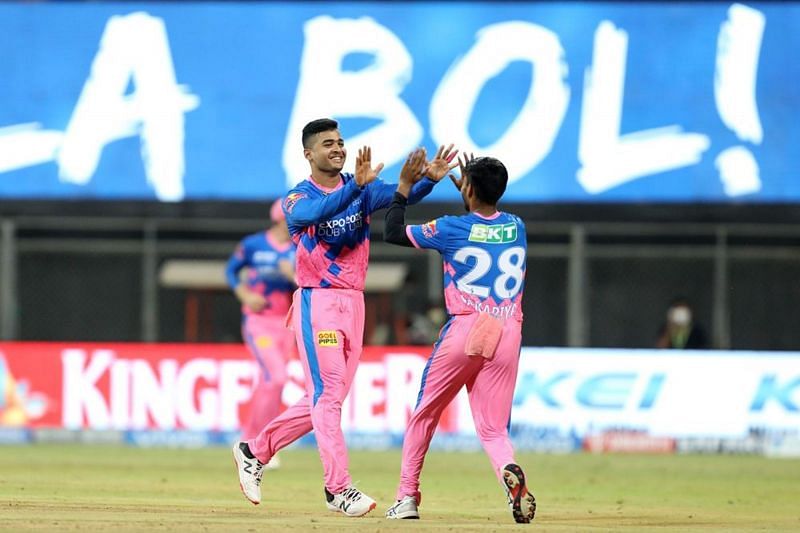 Riyan Parag celebrates a wicket during IPL 2021. (Image Courtesy: IPLT20.com)