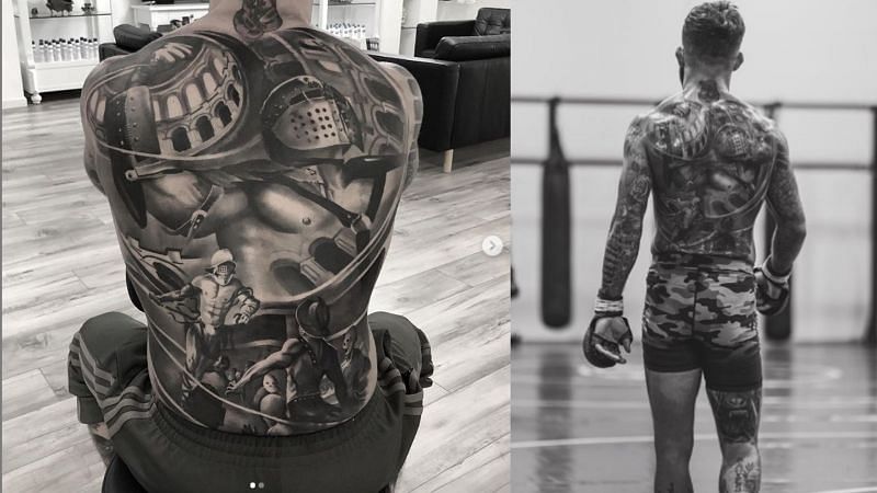 Cody Garbrandt&#039;s back tattoo [Image credits: @cody_nolove on Instagram]