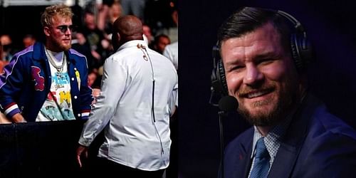 Jake Paul/Daniel Cormier (left) and Michael Bisping (right)