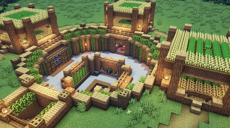 An amazing Minecraft base that uses many of the techniques in this list (Image via Pinterest)