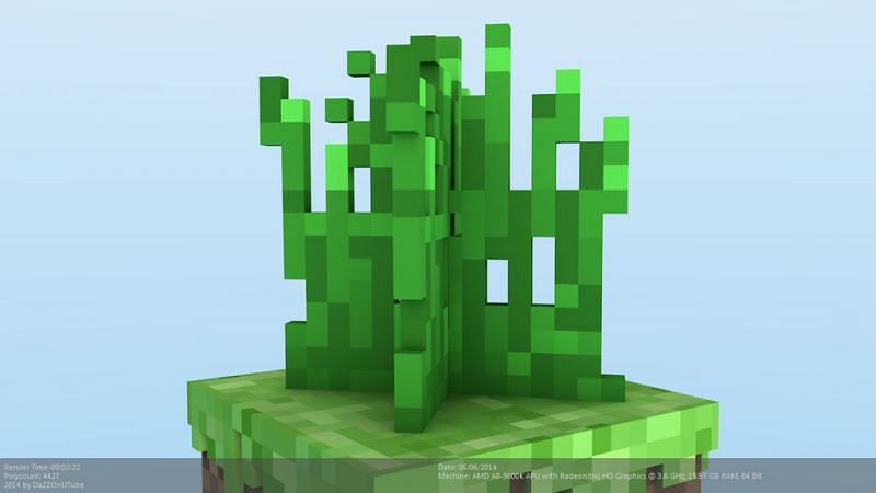 Grass block in Minecraft (Image via craftdanimation.deviantart.com)