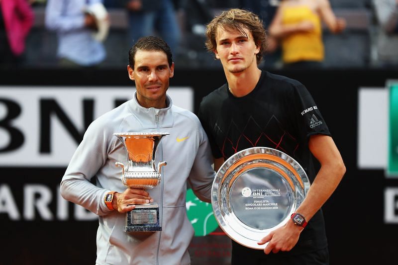 Rafael Nadal and Alexander Zverev