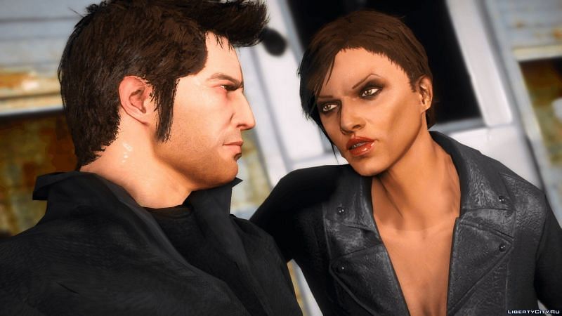There&#039;s a lot Rockstar could do with Claude and Catalina&#039;s relationship (Image via LibertyCity.ru)