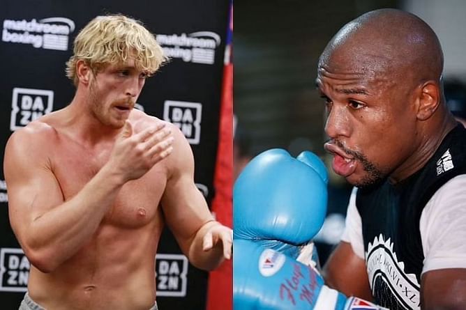 Watch: Logan Paul's height advantage over Floyd Mayweather stands out at first face off