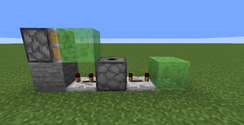 Add couple of slime blocks (Image via Minecraft)