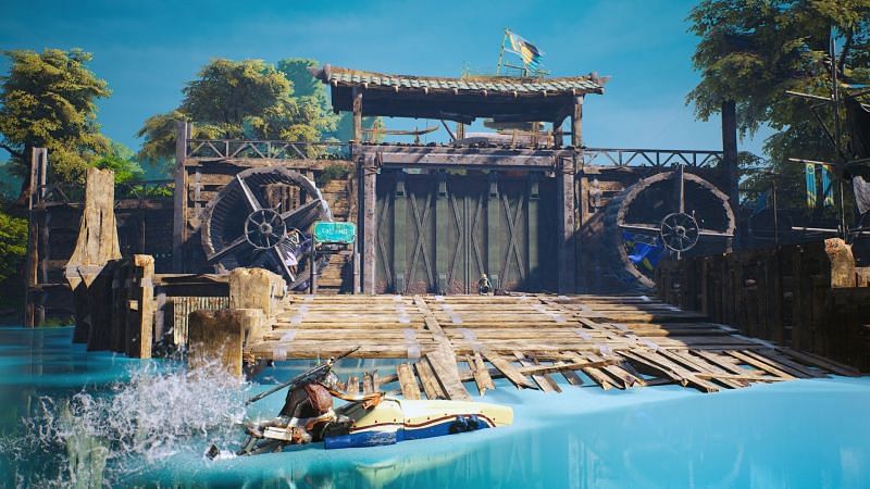 Wonder how deep the water goes? (Image via THQ Nordic, Biomutant)