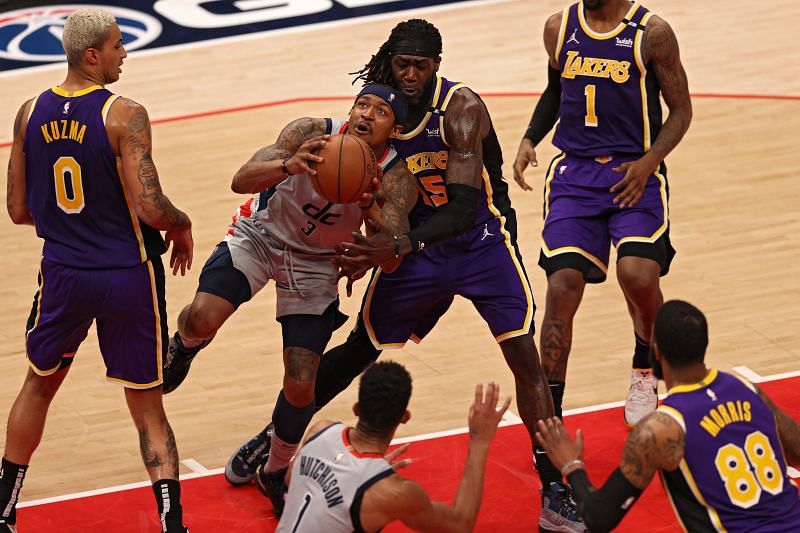 Bradley Beal #3 in action against the Lakers.