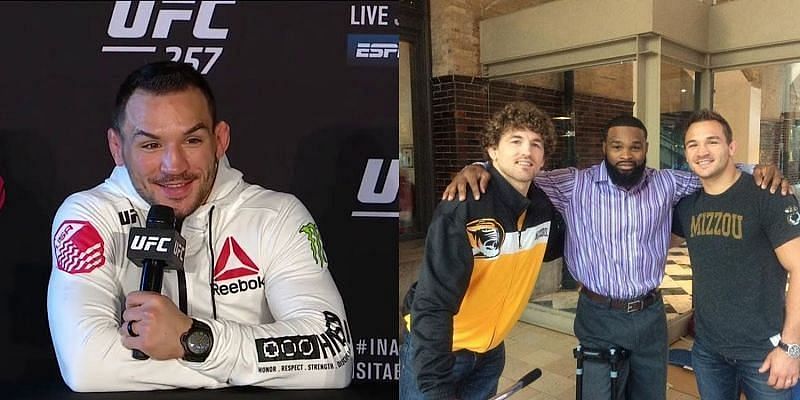 Michael Chandler with Tyron Woodley and Ben Askren