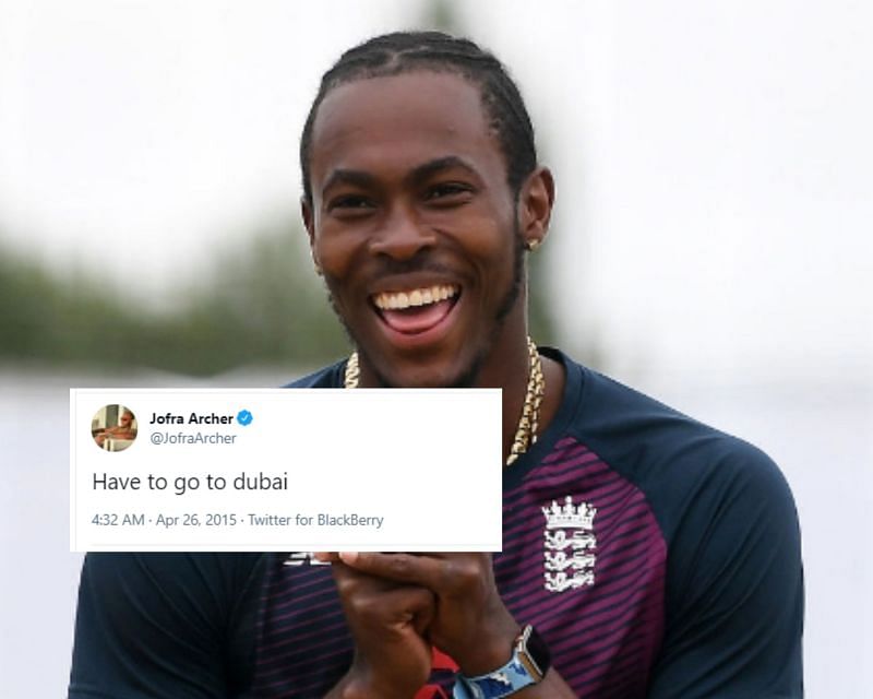 Jofra Archer&#039;s hilarious tweet.