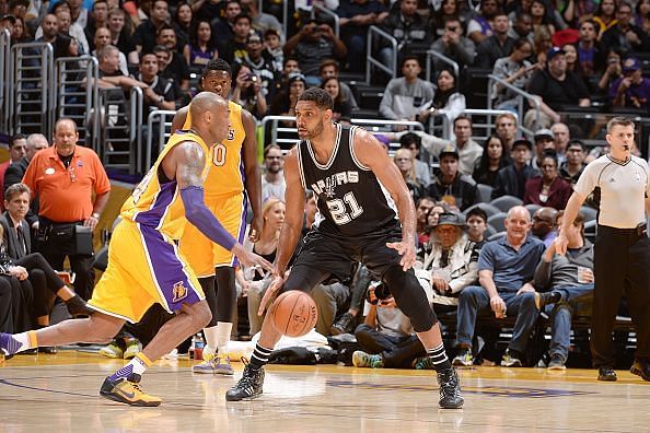 Bryant and Duncan &ndash; two legends of the game