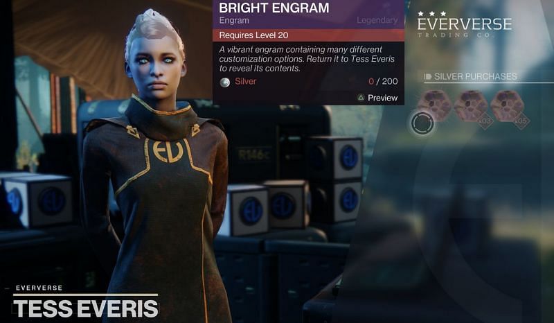 Triss Everis runs the Eververse in Destiny 2. Image via Bungie