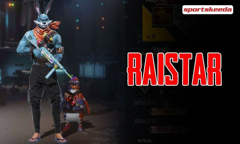 Raistar&#039;s Free Fire ID is 12022250