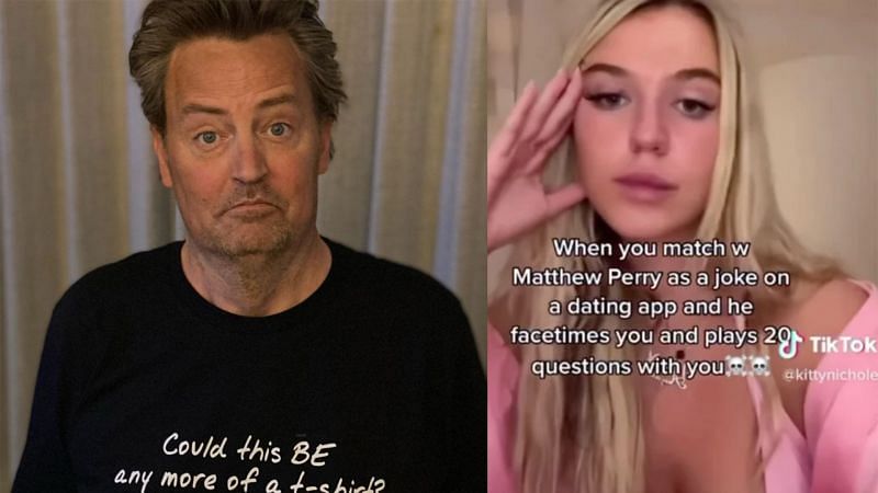 Matthew Perry had matched with Kate Haralson via a private dating app (Image via Instagram &amp; TikTok)