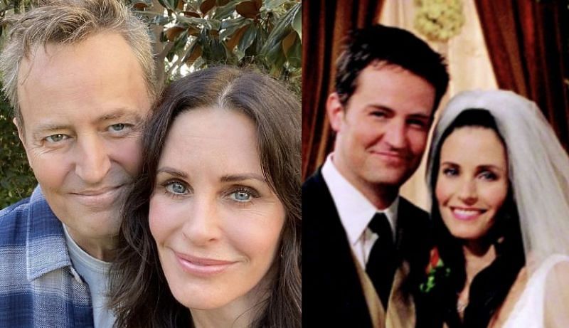 Matthew Perry and Courteney Cox were married on-screen (Image via Google)