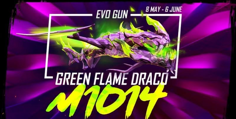 The Green Flame Draco M1014 skin is an upgradable Evo gun skin in Free Fire