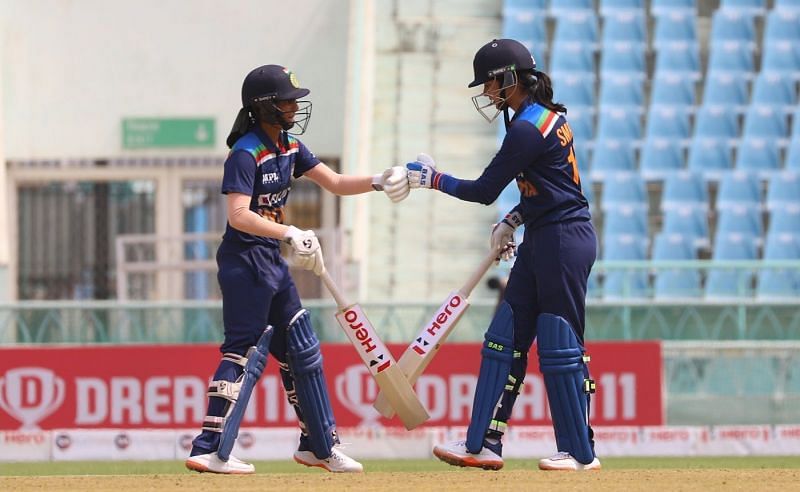 Jemimah Rodrigues (L) did not have the best of times with the bat v SA [PC: Cricinfo]