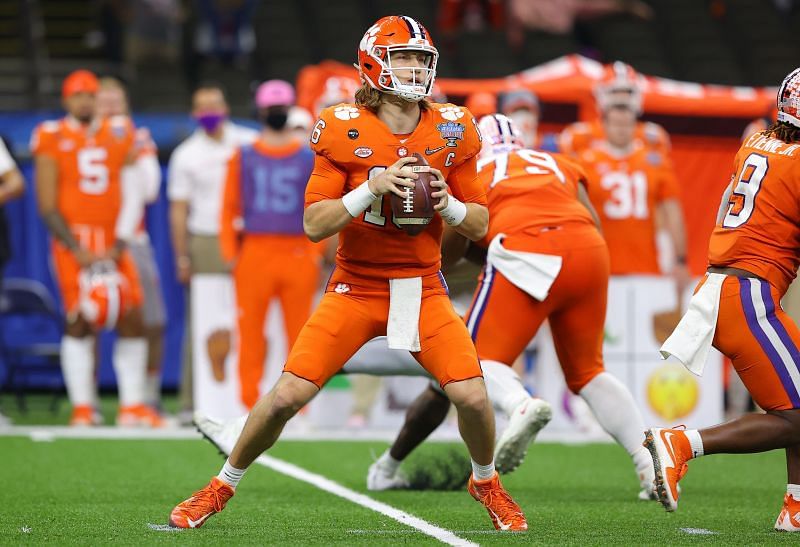 Trevor Lawrence with the Clemson Tigers