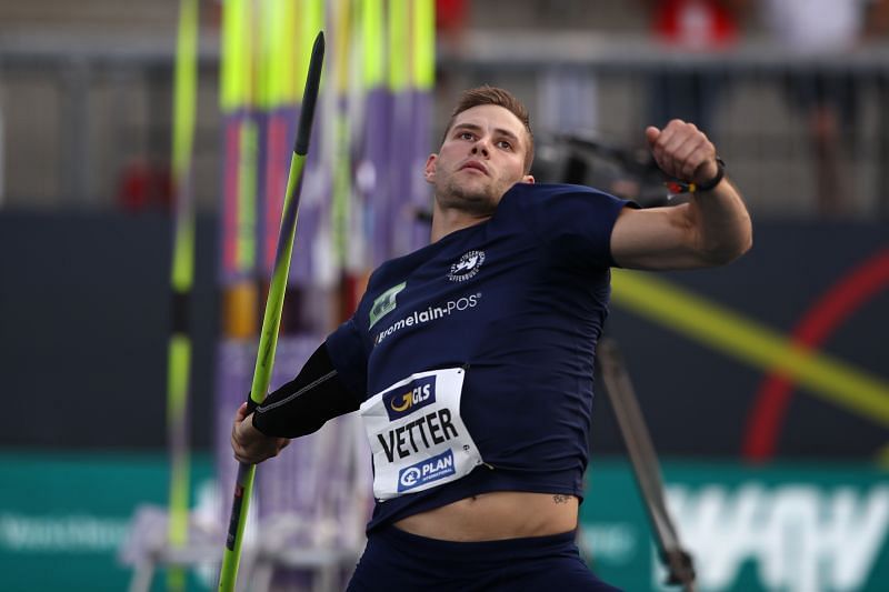 Johannes Vetter took the javelin gold at Ostrava Golden Spike