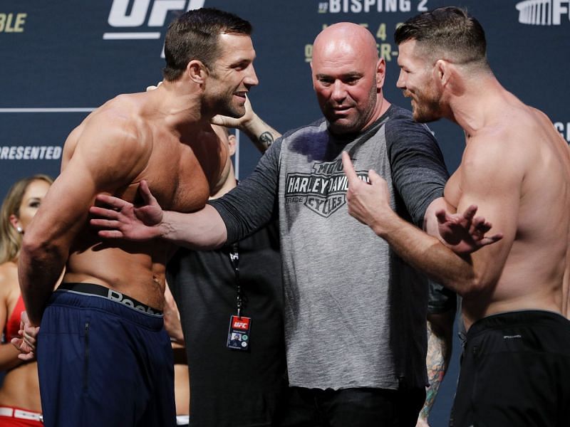 Luke Rockhold and Michael Bisping have faced each other twice inside the UFC octagon.
