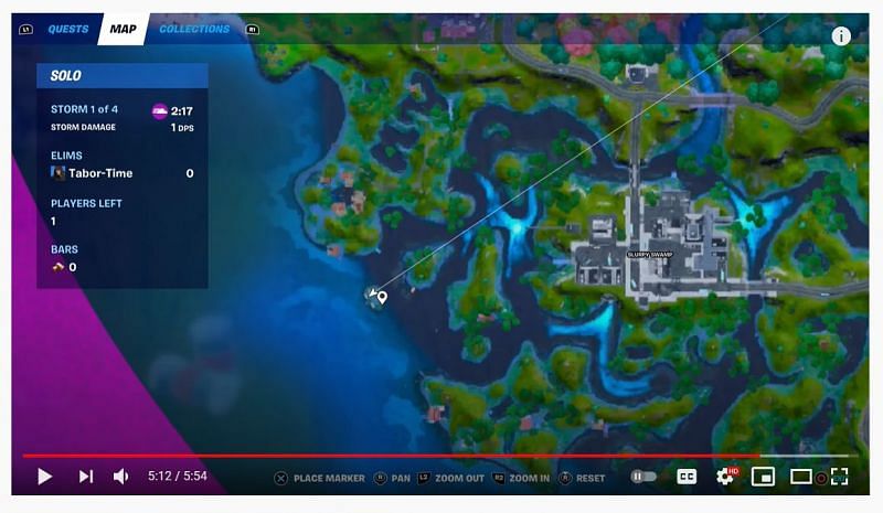 CB Radio location in Fortnite (Image via YouTube, Tabor Hill)