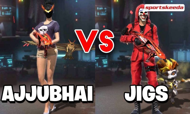 Ajjubhai and JIGS in Garena Free Fire