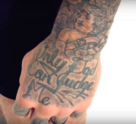 Cody Garbrandt&#039;s only god can touch me tattoo