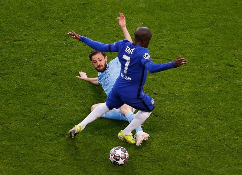 N&#039;Golo Kante in action against Manchester City