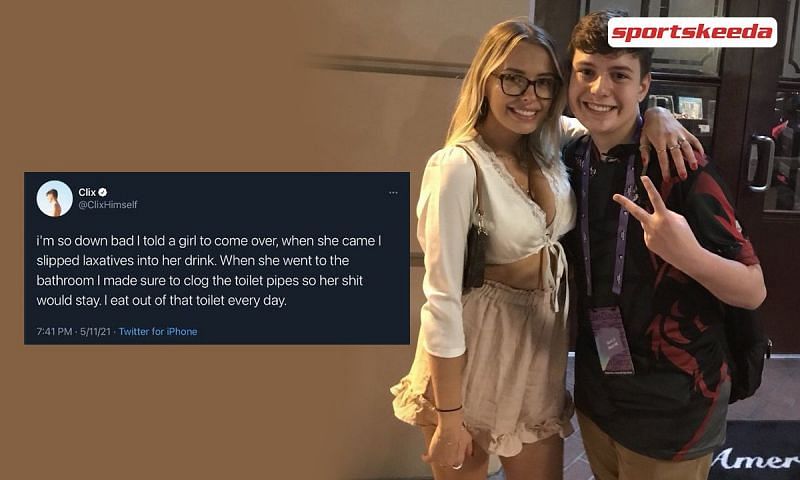 Fortnite star Clix with Corinna Kopf (Image via Sportskeeda)