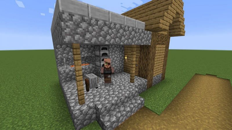 Blacksmith in Minecraft (Image via Peachester on YouTube)