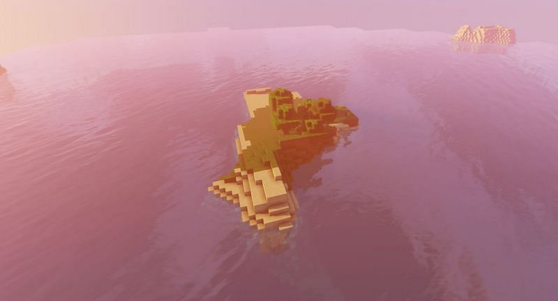 Floating castle island (Image via Minecraft)
