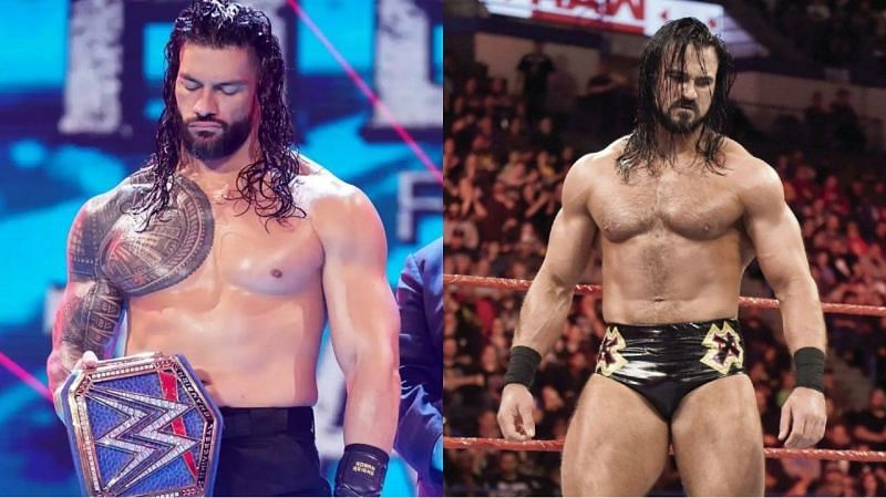 यूनिवर्सल चैंपियन रोमन रेंस और पूर्व WWE चैंपियन ड्रू मैकइंटायर