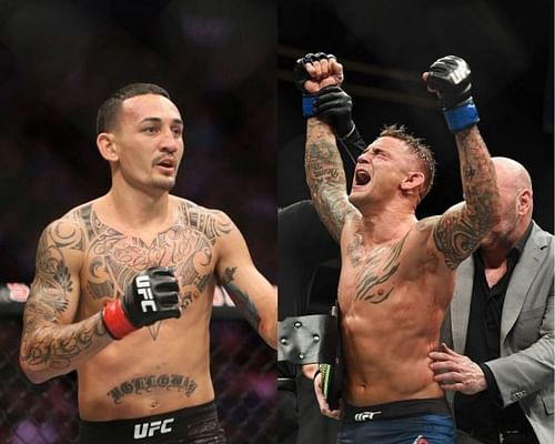 Max Holloway (left) and Dustin Poirier (right)