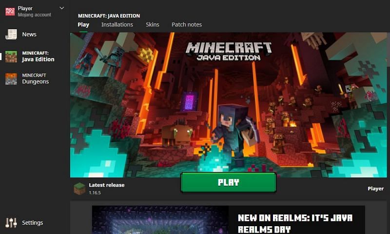 Apri il Minecraft Launcher (Immagine tramite Minecraft Wiki)