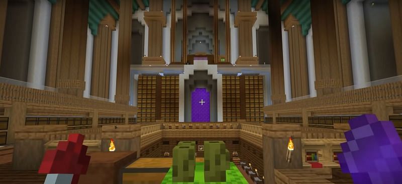 Inside of Grian&#039;s massive Hermitcraft Season 7 mansion (Image via Grian on Youtube)