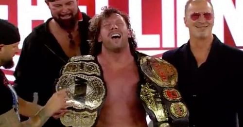 Kenny Omega holds three companies world titles right now.