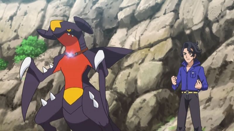 Garchomp in the anime (Image via The Pokemon Company)