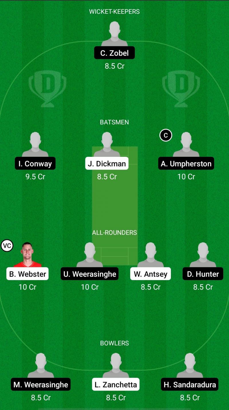 DDC vs WCC Dream11 Fantasy Suggestions - Darwin ODD