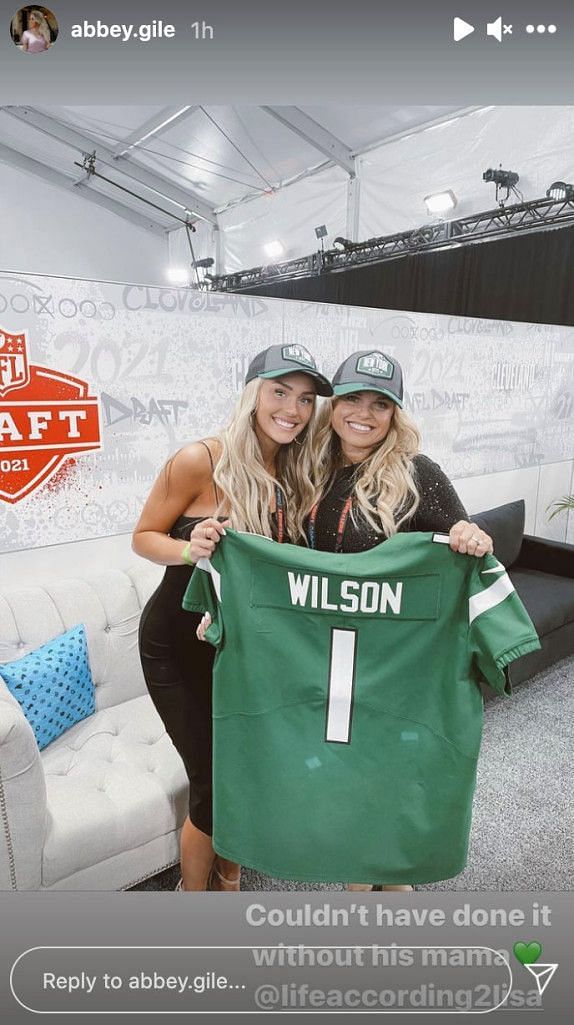 Zach Wilson&#039;s girlfriend and mother celebrate Wilson being selected by the Jets