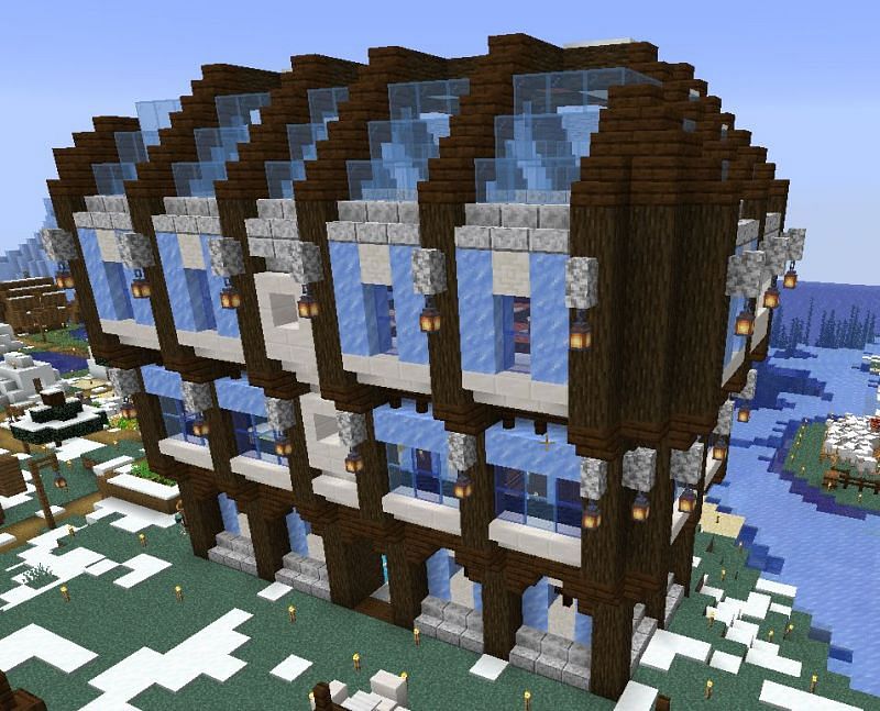 Build with blue ice (Image via u/Seralvalg)