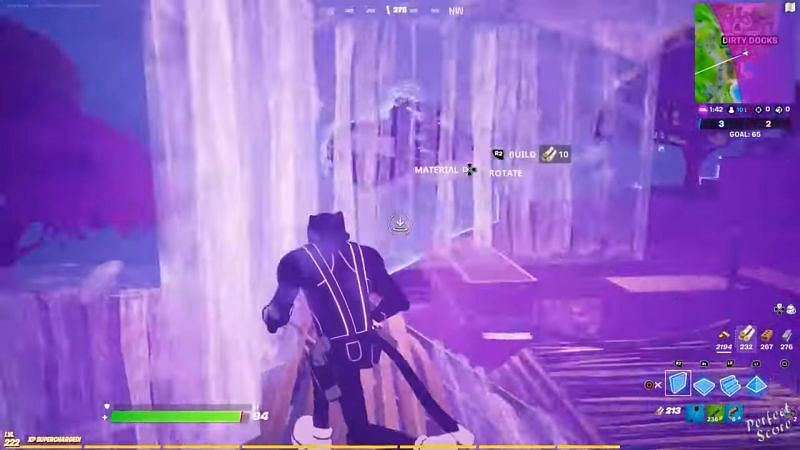 Fortnite Week 9 challenges - Build in the storm (Image via PerfectScore YouTube)