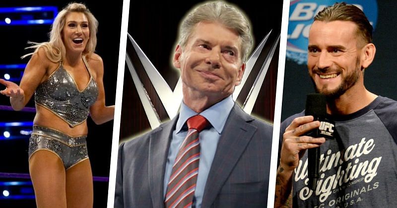 Charlotte Flair, Vince McMahon and CM Punk