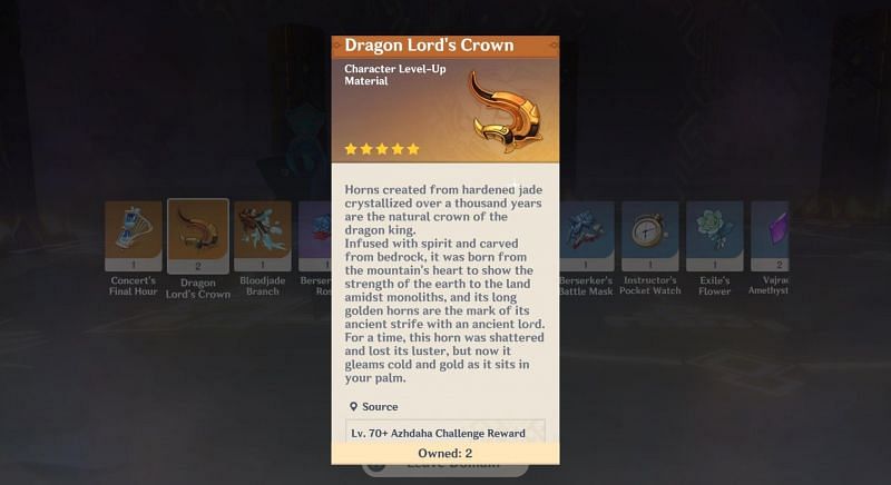 Dragon Lord&#039;s Crown (Image via Genshin Impact)