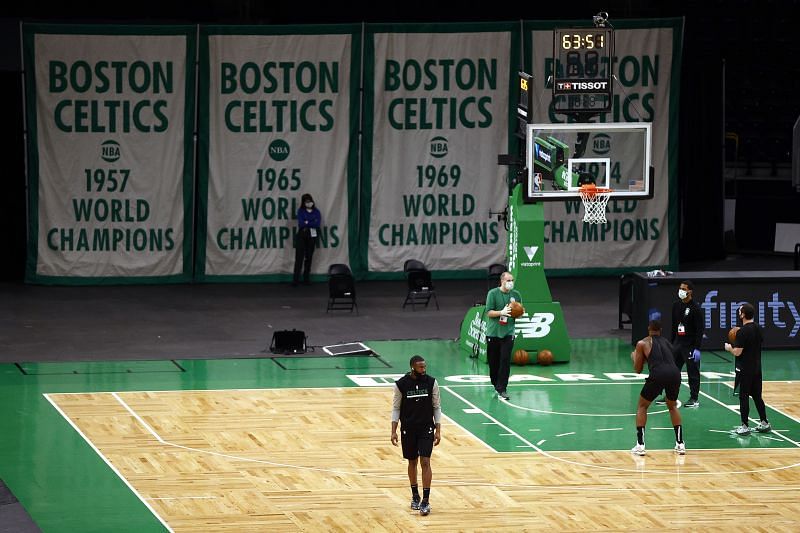 Jaylen Brown (#7) of the Boston Celtics