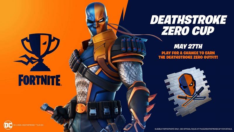 The Deathstroke cup in Fortnite skin is scheduled to go live on May 27th (Image via Epic Games)